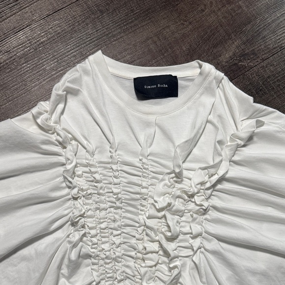Simone Rocha White Ruched Top - Picture 4 of 14